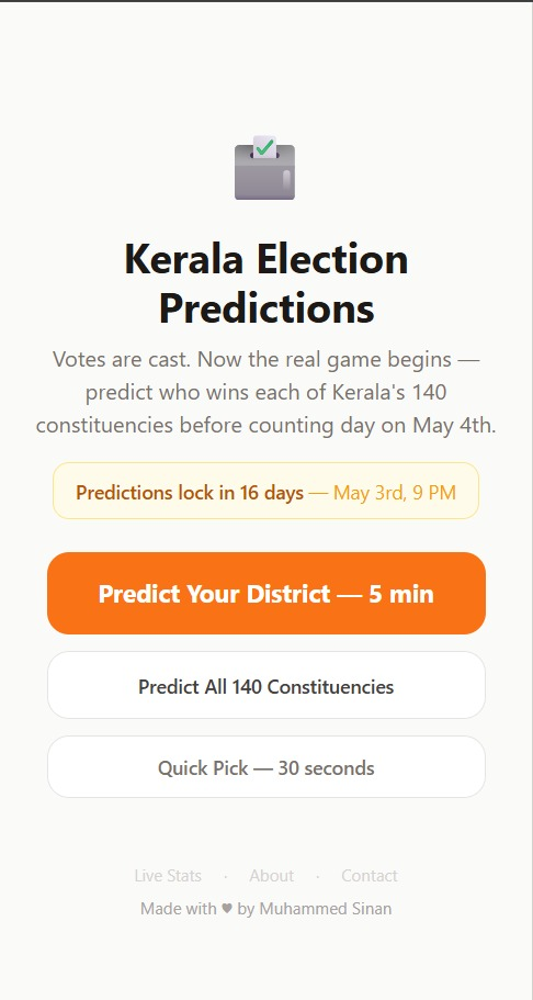 Kerala Election Predictor